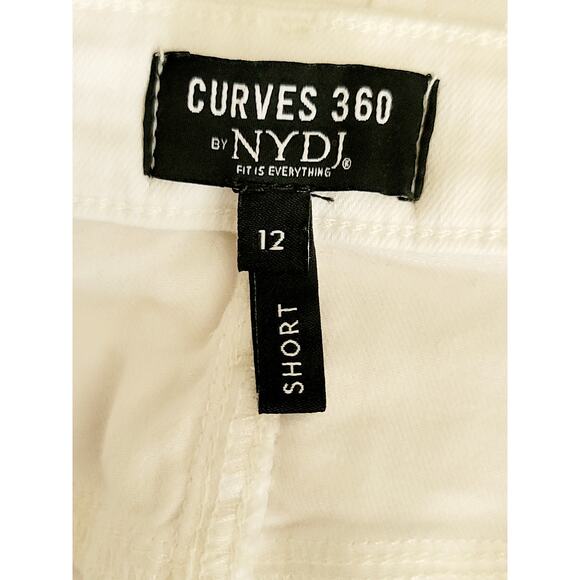 NYDJ Curves 360 Ankle Jeans Women's 12S‎ White Denim Slim Straight NWT - Picture 9 of 16
